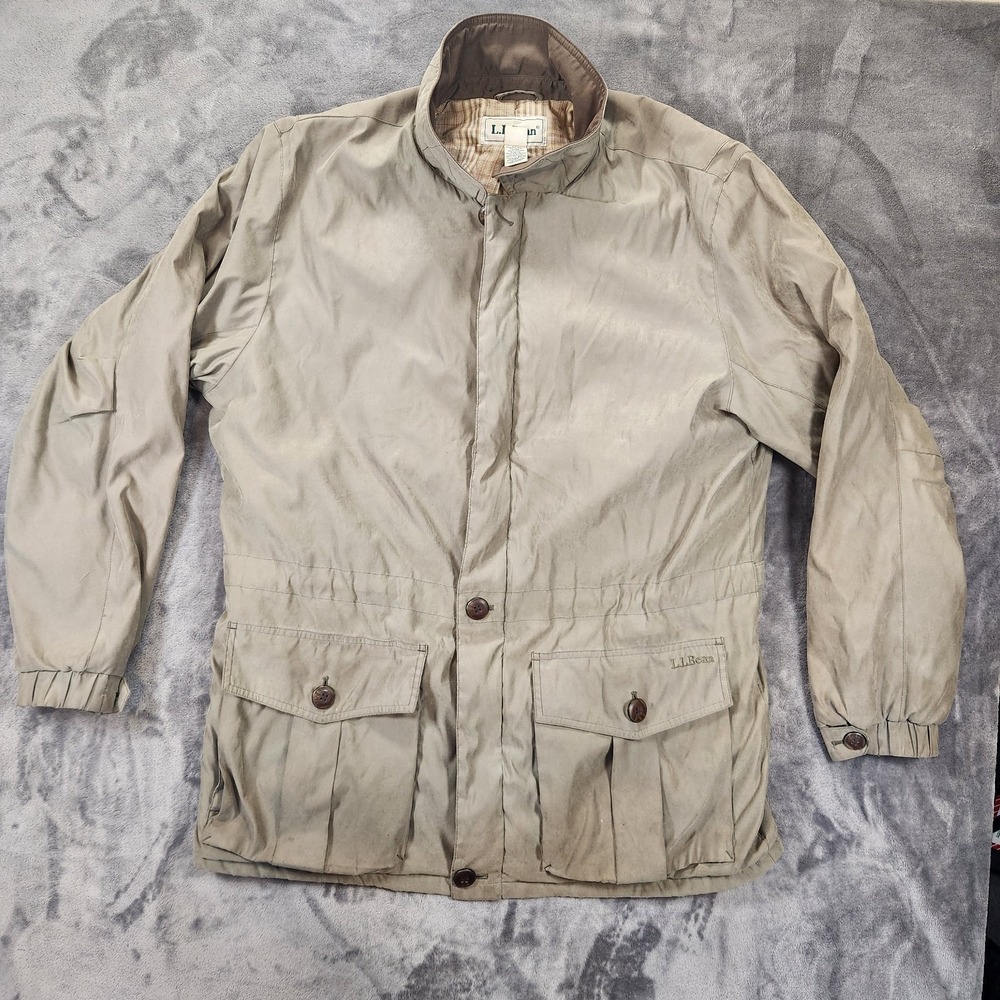 LL Bean Coat Mens Large Green Barn Field Hunting Jacket Vintage Gorpcore